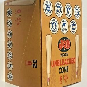 JOB VIRGIN UNBLEACHED CONE 6PK 32 CT